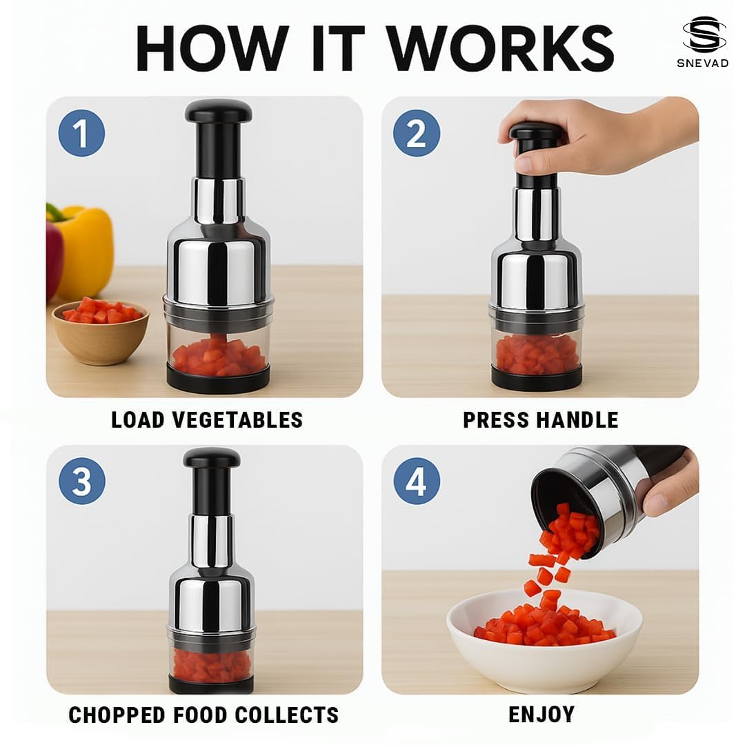 Onion Garlic Hand Press Chopper