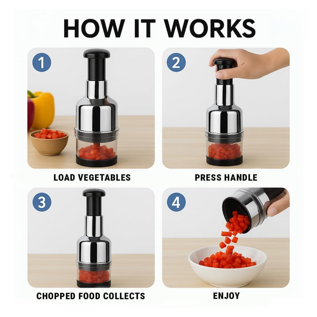 Onion Garlic Hand Press Chopper